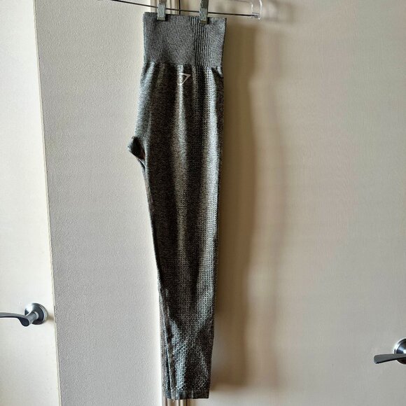 Gymshark Vital Seamless Leggings - Khaki Marl - Size M - Picture 7 of 8